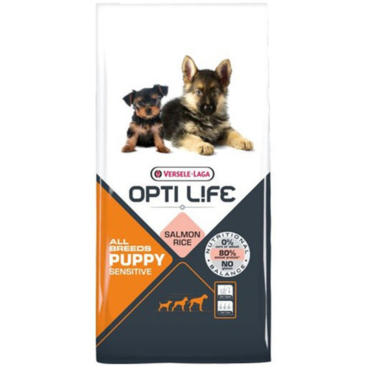 VERSELE-LAGA OPTI LIFE SANS GLUTEN Puppy Skin Care All Breeds Saumon & Riz – Croquettes pour chiot toute race 12,5KG